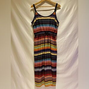 Athleta Havana Striped Midi Dress, size L